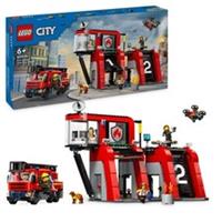 LEGO City Fire Station with Fire Truck Toy Construction Set 60414