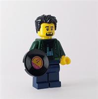 Lego Cool DJ Minifigure with Vinyl Record
