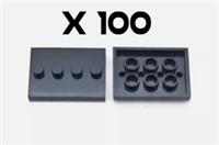 Minifigure stand base x 100 - compatible brick building toy