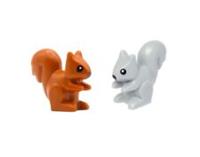 Lego Grey and Red Squirrels