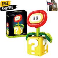 Super Mario Fire Flower Plant Building Block Set Game Model Brick Toys 349pcs