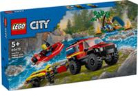 LEGO City 4x4 Fire Engine with Rescue Boat Toy Construction Toy Set 60412