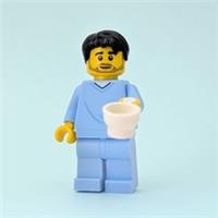 LEGO Male Nurse Minifigure with Syringe and Cup - Medical Worker