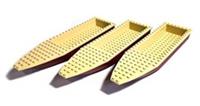 LEGO Boat - Stud size 28 x 8 - Dark Red Hull & Tan Top x 3 - New