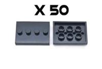 Minifigure stand base x 50 - compatible brick building toy