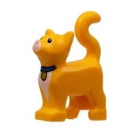 Orange Lego Cat with Cute Blue Collar