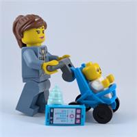 LEGO Summer Stroll Set - Mum, Baby, Pram, Bottle & Mobile Phone Accessories