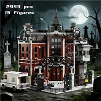 🦇 76300 MOC Arkham Asylum Building 🦇 Blocks with 16 Figures Batman 2953pcs