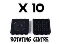 Minifigure ROTATING stand base x 10 - compatible brick building toy