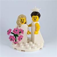 LEGO Bride Set with Pink Bouquet, Wedding Ring and Baseplate