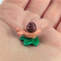 Lego Snail on a Leaf - Lego Animal Minifigure Scale - Brand New