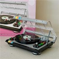 New Technical 1970 retro record Bricks player puzzle building blocks Set Gift