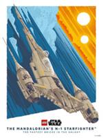 LEGO STAR WARS THE MANDALORIAN N-1 STARFIGHTER POSTER PRINT By JOE HOGAN NEW!