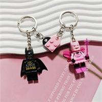 Exclusive Pink Fairy Batman Lego Keychain for Couple Valentine's Day Gift NEW~