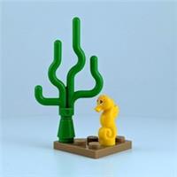 LEGO Seahorse Minifigure with Seaweed and Sand Baseplate - Brand New