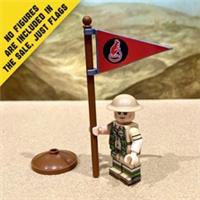 Desert Rats Pennant Flag (WW2) LEGO* COMPATIBLE by BRICK FLAGS. Made UK