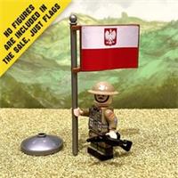 Polish Flag (WW2) LEGO* COMPATIBLE for Poland by BRICK FLAGS. Made UK