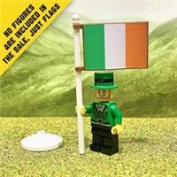Ireland National Flag LEGO* COMPATIBLE by BRICK FLAGS. Made UK