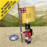 British 44th Regiment Flag (Napoleonic Wars) LEGO* COMPATIBLE by BRICK FLAGS UK