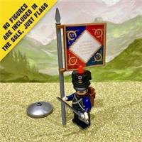 French 57th Infantry Flag (Napoleonic Wars) LEGO* COMPATIBLE by BRICK FLAGS UK