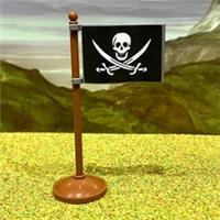 Pirate Flag (Calico Jack) LEGO* COMPATIBLE by BRICK FLAGS. Made UK
