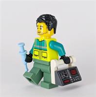 Lego Paramedic Guy Minifigure with Accessories