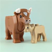 LEGO Cow and Calf Minifigures - Brand New
