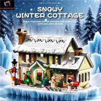 Christmas Holiday House Building Blocks Set Winter Cottage Xmas Gift Toy