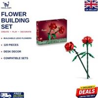 Flower Building Set - Desk Decor - Creative Toy for Girls 8+ - Gift For 8+ Girls