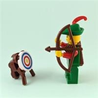 Lego Robin Hood Target Practice Minifigure with Bow and Arrow & Archery Target