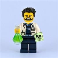 LEGO Nuclear Scientist Guy Minifigure with Glow in the Dark Radium Accessory!