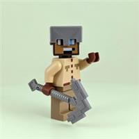 LEGO Minecraft Safari Ranger Minifigure & Pickaxe - Brand New