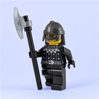 Lego Black Medieval Executioner Minifigure with Helmet and Executioner's Axe