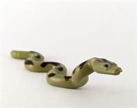 Brand New Gorgeous Olive Green LEGO Snake with Dark Brown Markings