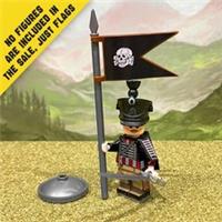 Prussian Death Head Flag (Napoleonic Wars) LEGO* COMPATIBLE by BRICK FLAGS UK