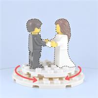 LEGO Cake Topper Display Turntable - Add-on for Bride & Groom Minifigures