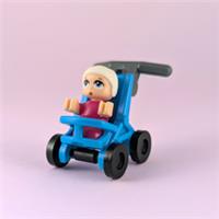 LEGO Baby Minifigure in Pink with Blue Stroller - Friends Micro Doll Emelia