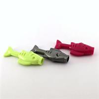 3x Lego Fish Minifigures in Three Colours - Light Green, Magenta and Silver