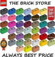 LEGO 1X2 BRICK WITH BOTTOM TUBE - 3004 COLOURS A-L - SELECT QTY - BESTPRICE NEW