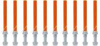 10 X OFFICIAL LEGO - STAR WARS LIGHTSABERS - LBG HILT, TRANS ORANGE - FAST - NEW