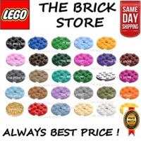 LEGO PLATE ROUND - 4X4 WITH HOLE - 60474 - SELECT QTY & COL - FAST - NEW