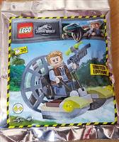LEGO Jurassic World Owen with Airboat - Foil Pack 122220 - New & Sealed 2022