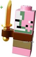 LEGO MINECRAFT - ZOMBIE PIGMAN+ DAGGER +GIFT - BESTPRICE - 21106 - 2013 - NEW