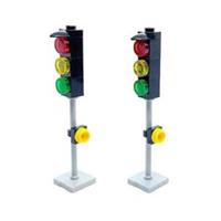 LEGO 2x Traffic Lights Signals Street Furniture Road Pelican Crossing City