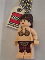 Lego Star Wars Princess Leia Jabba Slave Minifigure Keyring Rare Grey Tag 851938