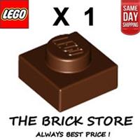 1 X LEGO 3024 - REDDISH BROWN - PLATE - SIZE 1 x 1 - BESTPRICE - FAST - NEW