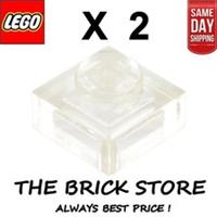 2 X LEGO 3024 - TRANS CLEAR - PLATE - SIZE 1 x 1 - BESTPRICE - FAST - NEW