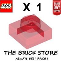 1 X LEGO 3024 - TRANS RED - PLATE - SIZE 1 x 1 - BESTPRICE - FAST - NEW