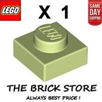 1 X LEGO 3024 - YELLOWISH GREEN - PLATE - SIZE 1 x 1 - BESTPRICE - FAST - NEW
