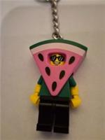 Lego Watermelon Guy Minifigure Keyring Rare 854039